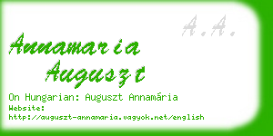 annamaria auguszt business card