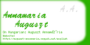 annamaria auguszt business card